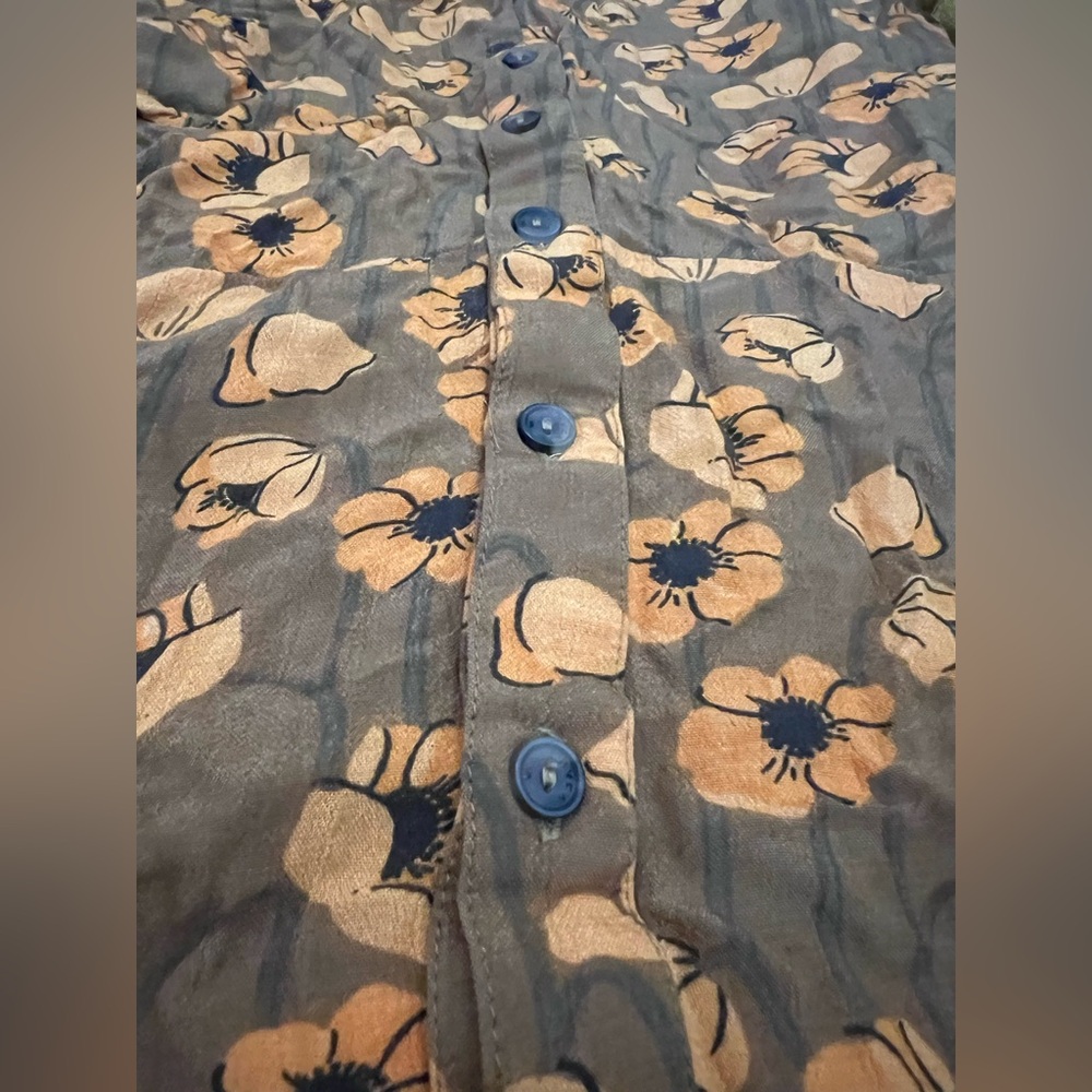 RVCA Brown and Orange Floral Romper - Picture 4 of 5